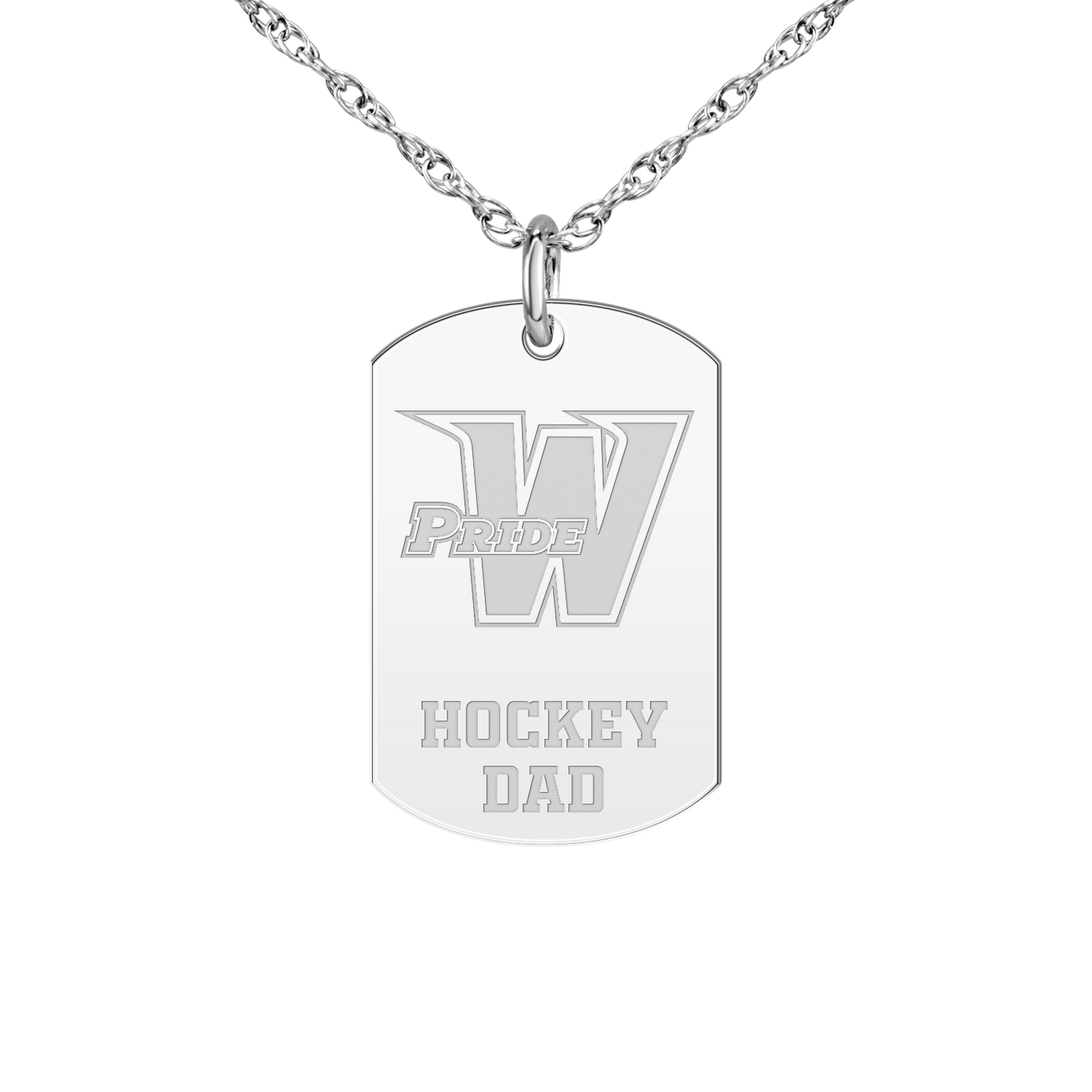 Washington Pride Hockey Dad Tag