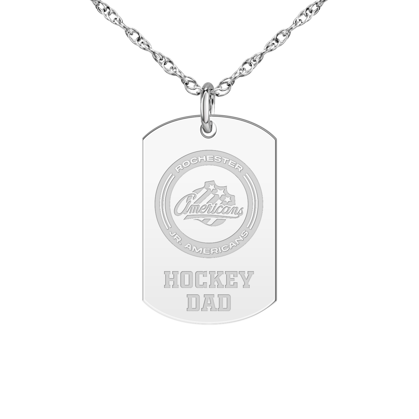 Rochester Jr. Americans Hockey Dad Tag