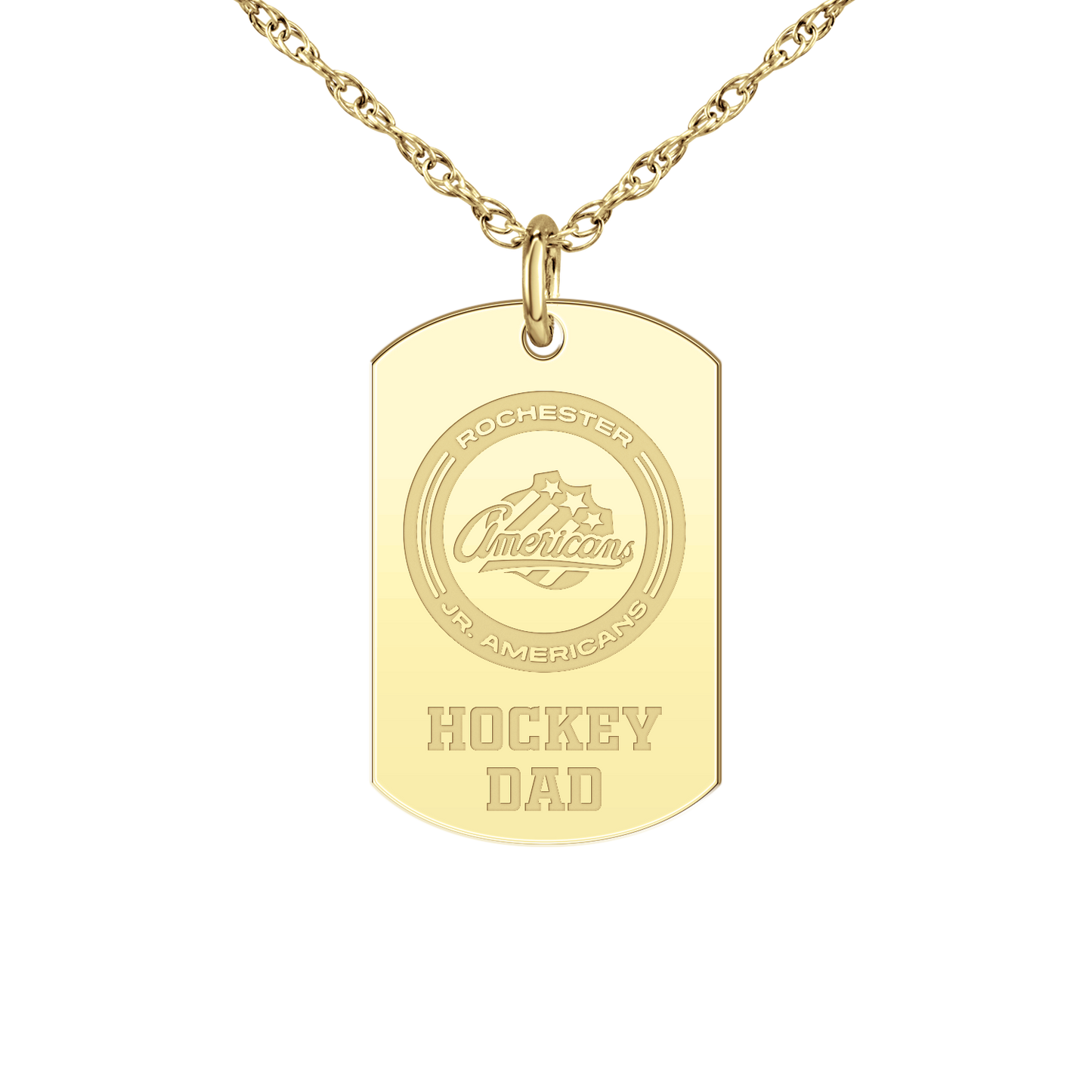 Rochester Jr. Americans Hockey Dad Tag