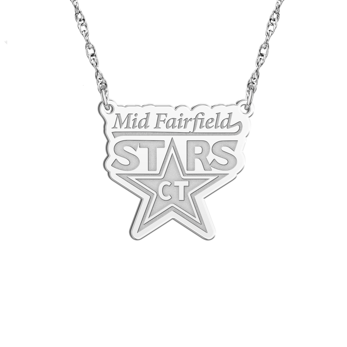 Mid Fairfield Stars Signature Logo Necklace