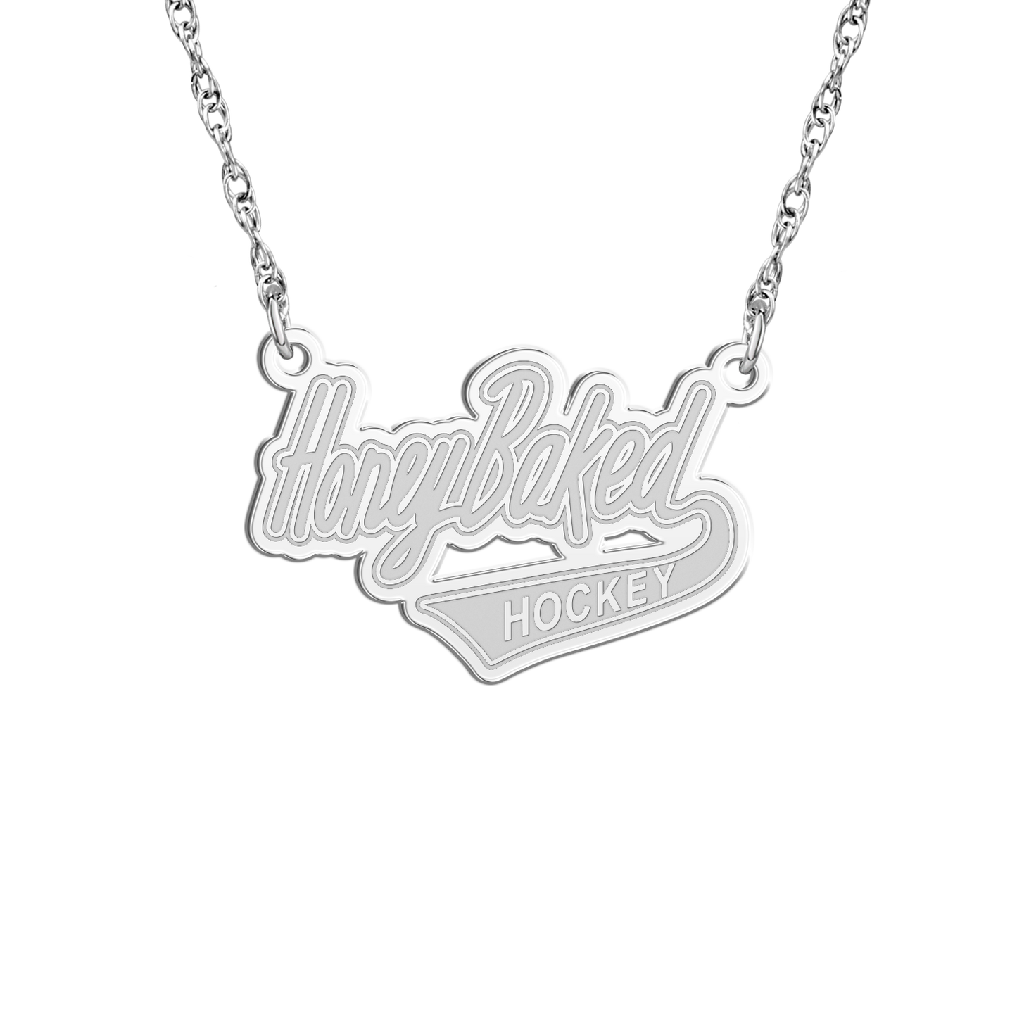 Honey Baked Hockey Signature Logo Necklace
