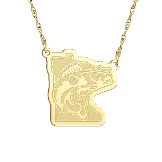 Minnesota Walleye Signature Logo Necklace
