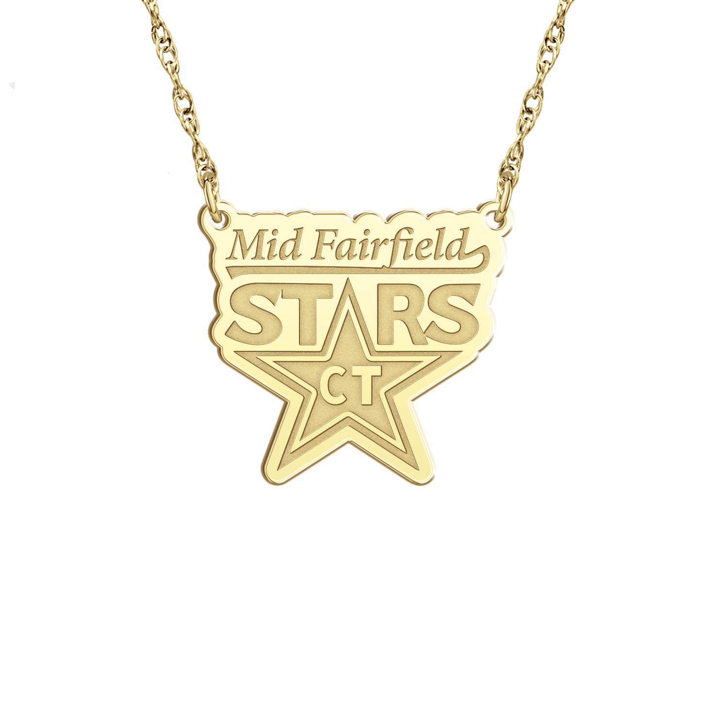 Mid Fairfield Stars Signature Logo Necklace