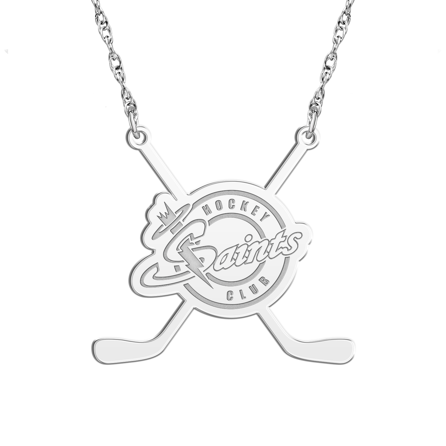 Saints Hockey Club Sticks Necklace