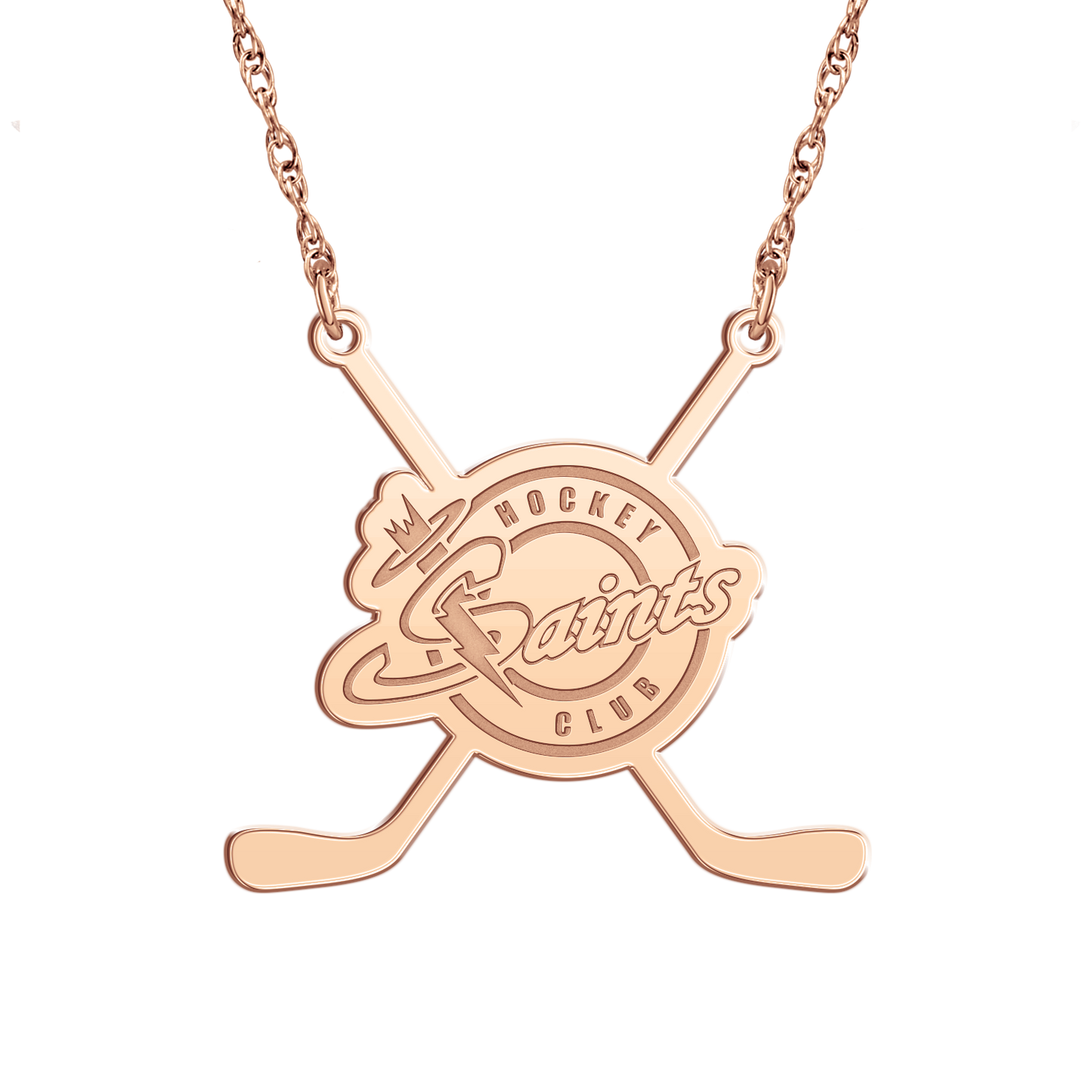 Saints Hockey Club Sticks Necklace