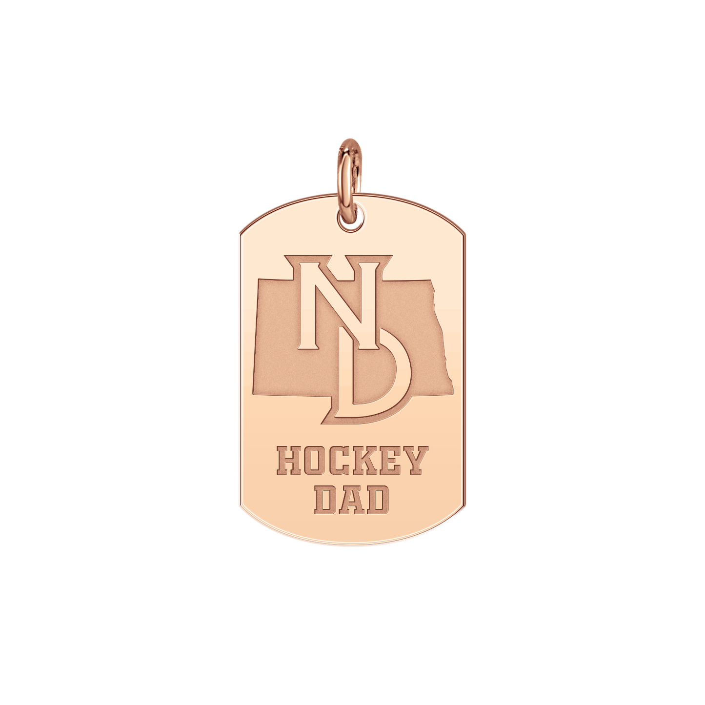 North Dakota Hockey Dad Tag