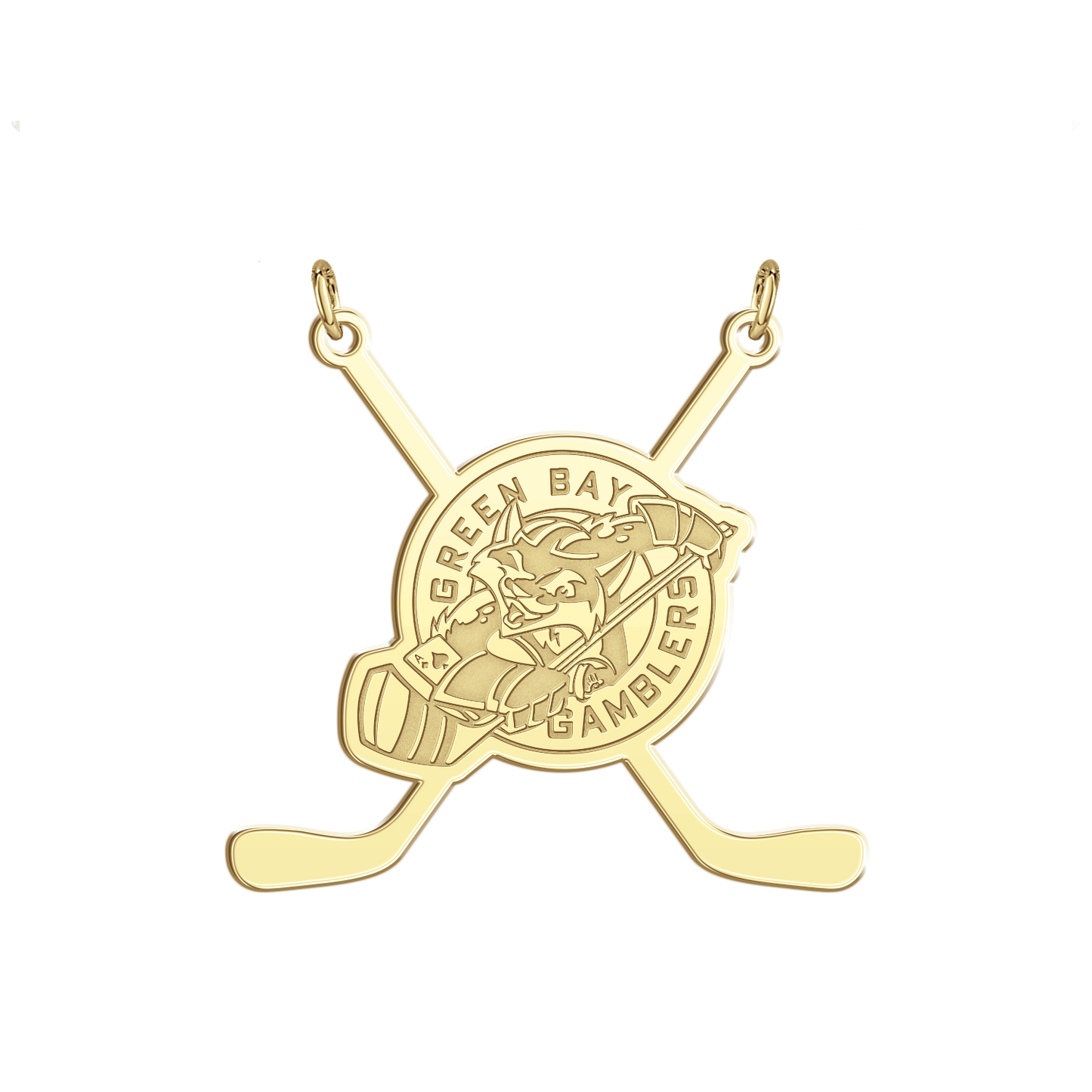 Green Bay Gamblers Sticks Necklace