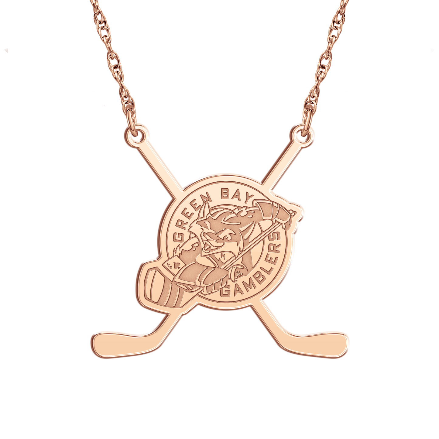 Green Bay Gamblers Sticks Necklace