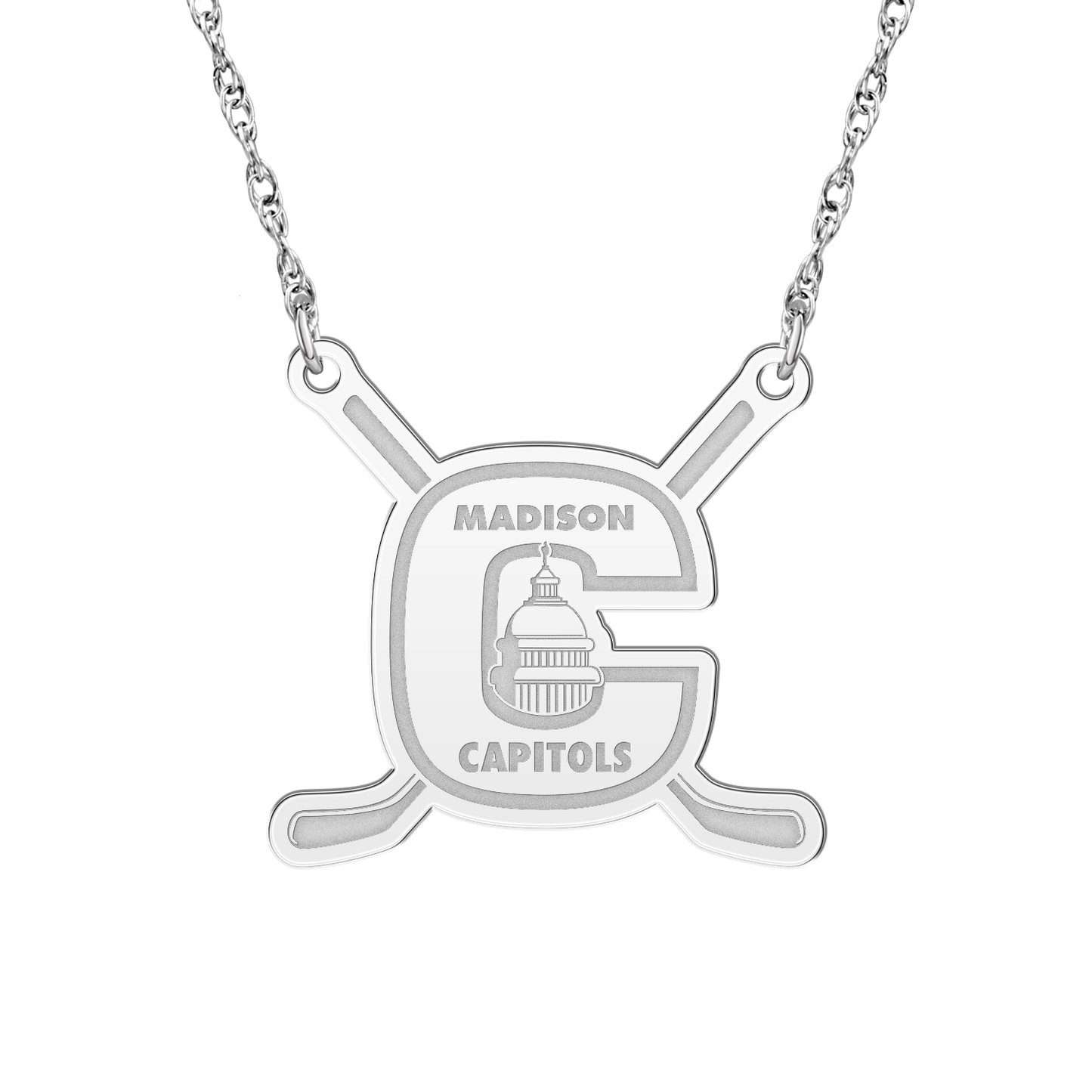 Madison Capitols Youth Hockey Sticks Necklace