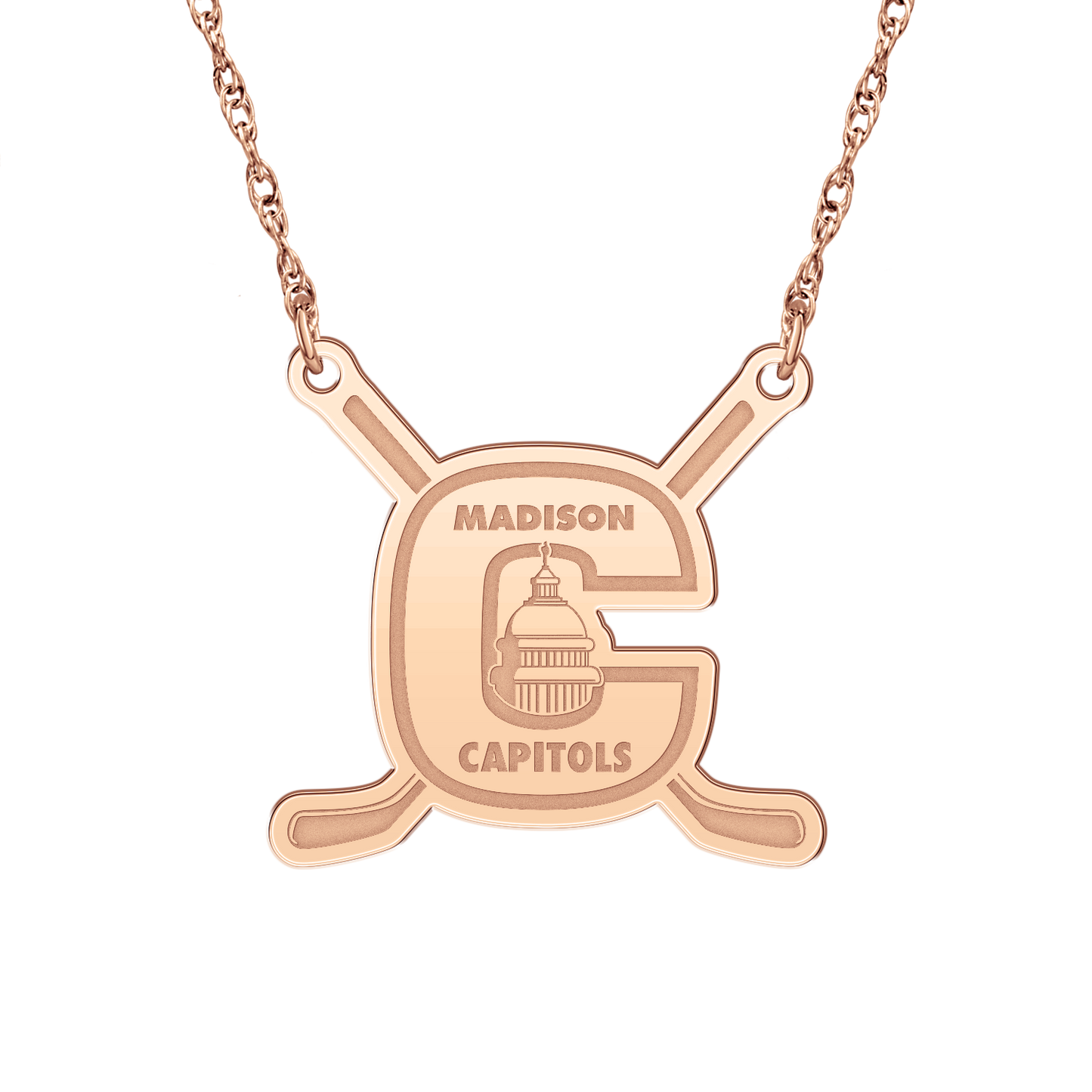 Madison Capitols Youth Hockey Sticks Necklace