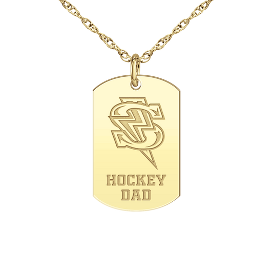 Windy City Storm Bolt Hockey Dad Tag