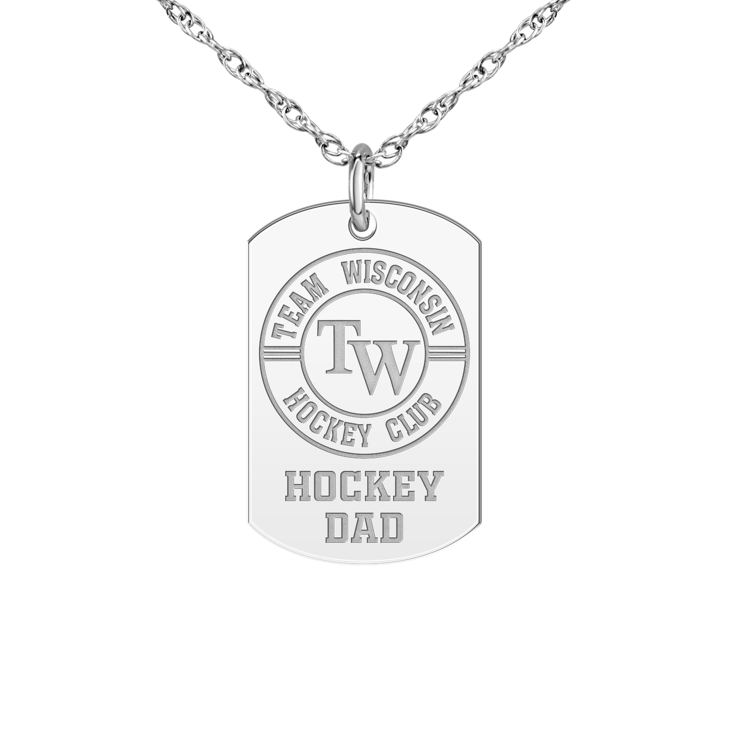 Team Wisconsin Hockey Dad Tag