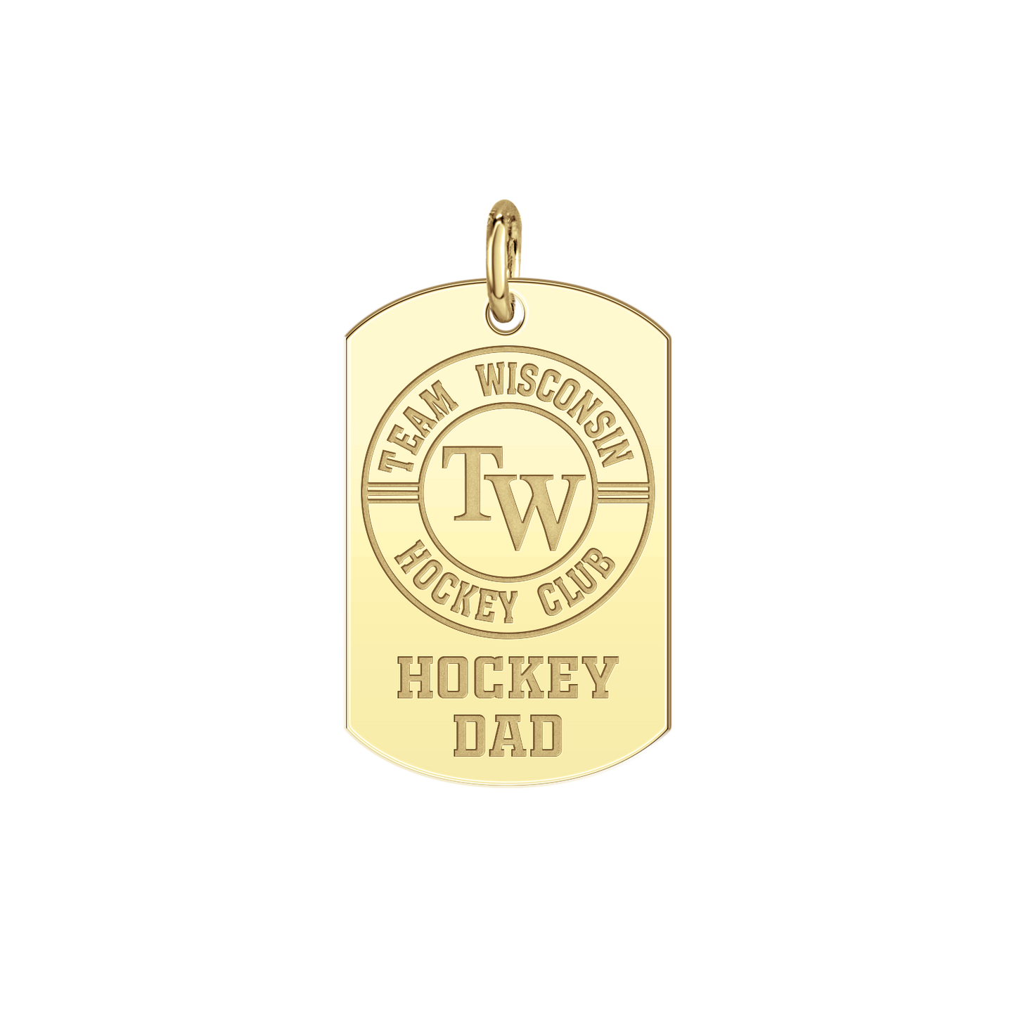 Team Wisconsin Hockey Dad Tag