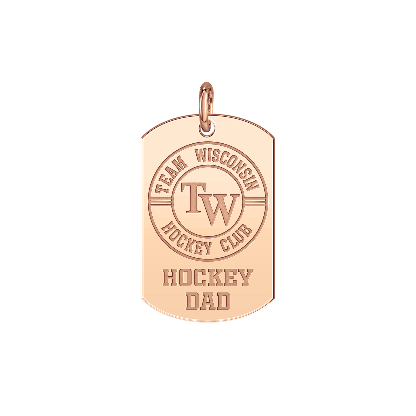 Team Wisconsin Hockey Dad Tag