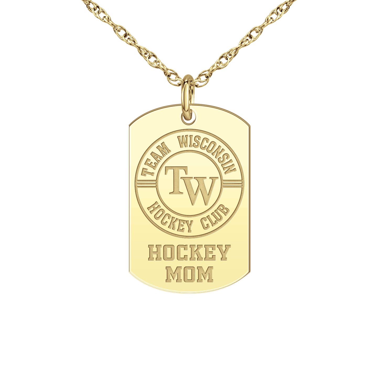 Team Wisconsin Hockey Mom Tag