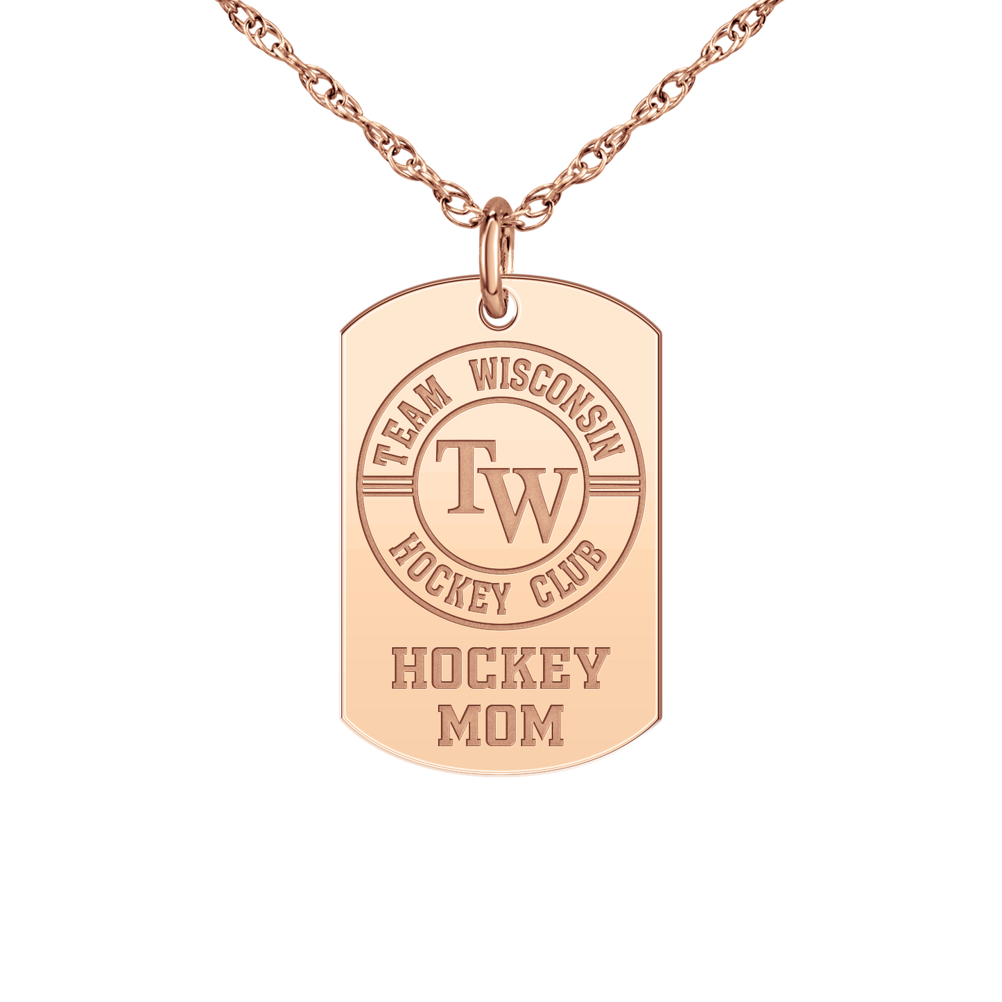 Team Wisconsin Hockey Mom Tag