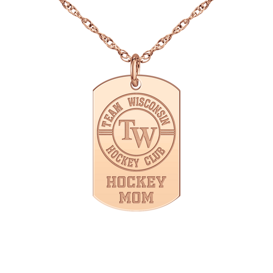 Team Wisconsin Hockey Mom Tag