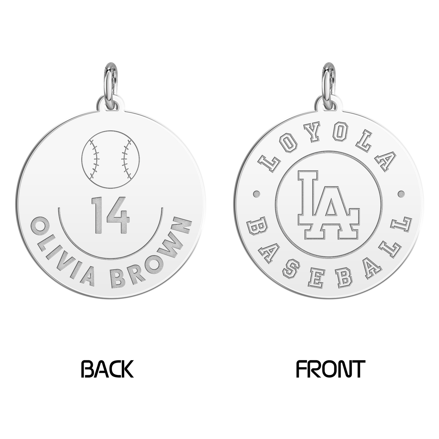 Loyola Academy Baseball Disc Key Chain