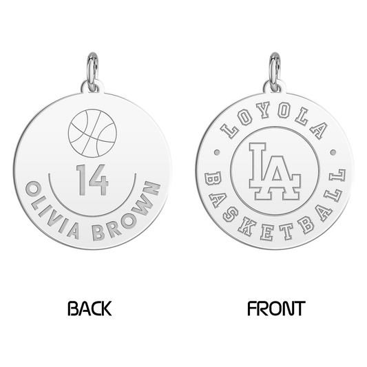 Loyola Academy Basketball Disc Tension Key Chain