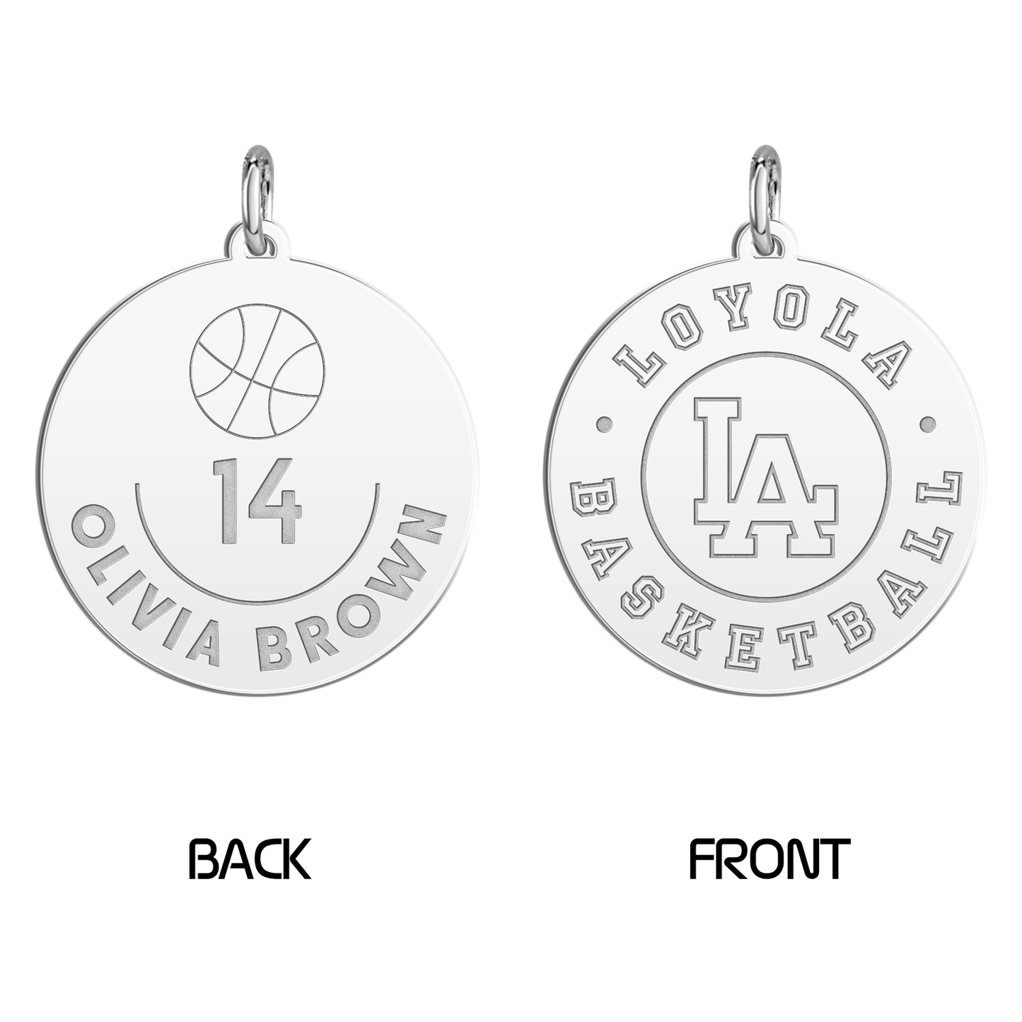 Loyola Academy Basketball Disc Key Chain