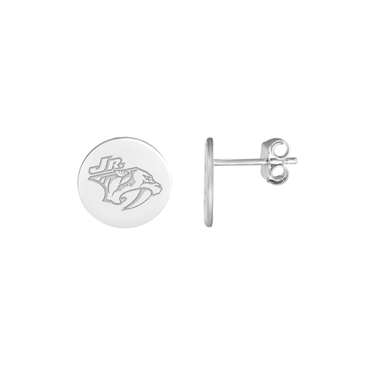 Nashville Jr Predators Logo Disc Earrings