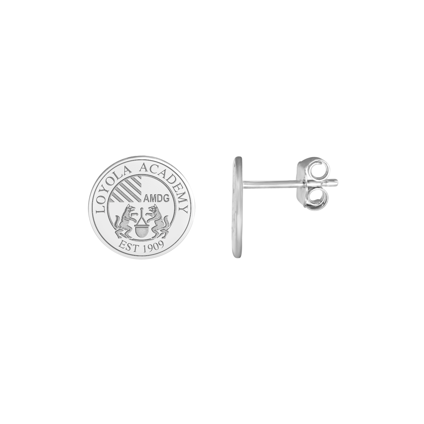 Loyola Academy Seal Disc Earrings