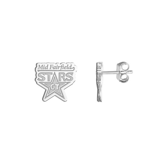 Mid Fairfield Stars Logo Earrings