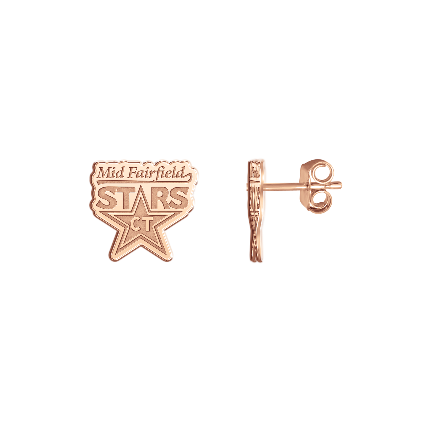 Mid Fairfield Stars Logo Earrings