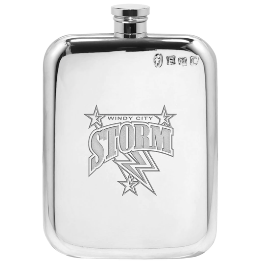 Windy City Storm Logo Flask
