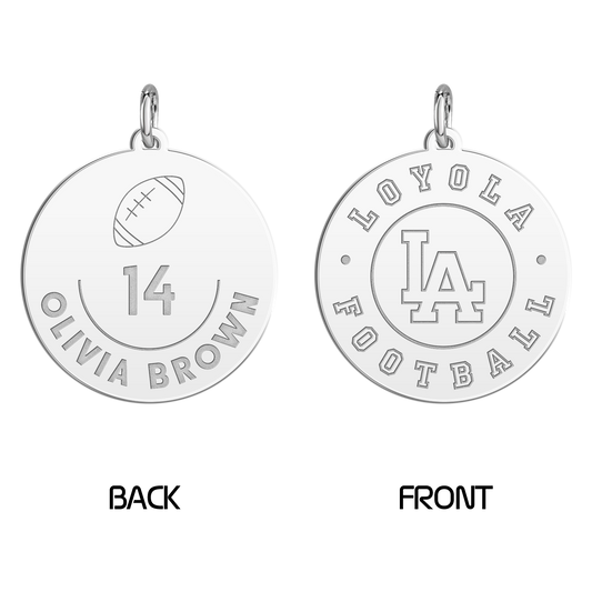 Loyola Academy Football Disc Key Chain