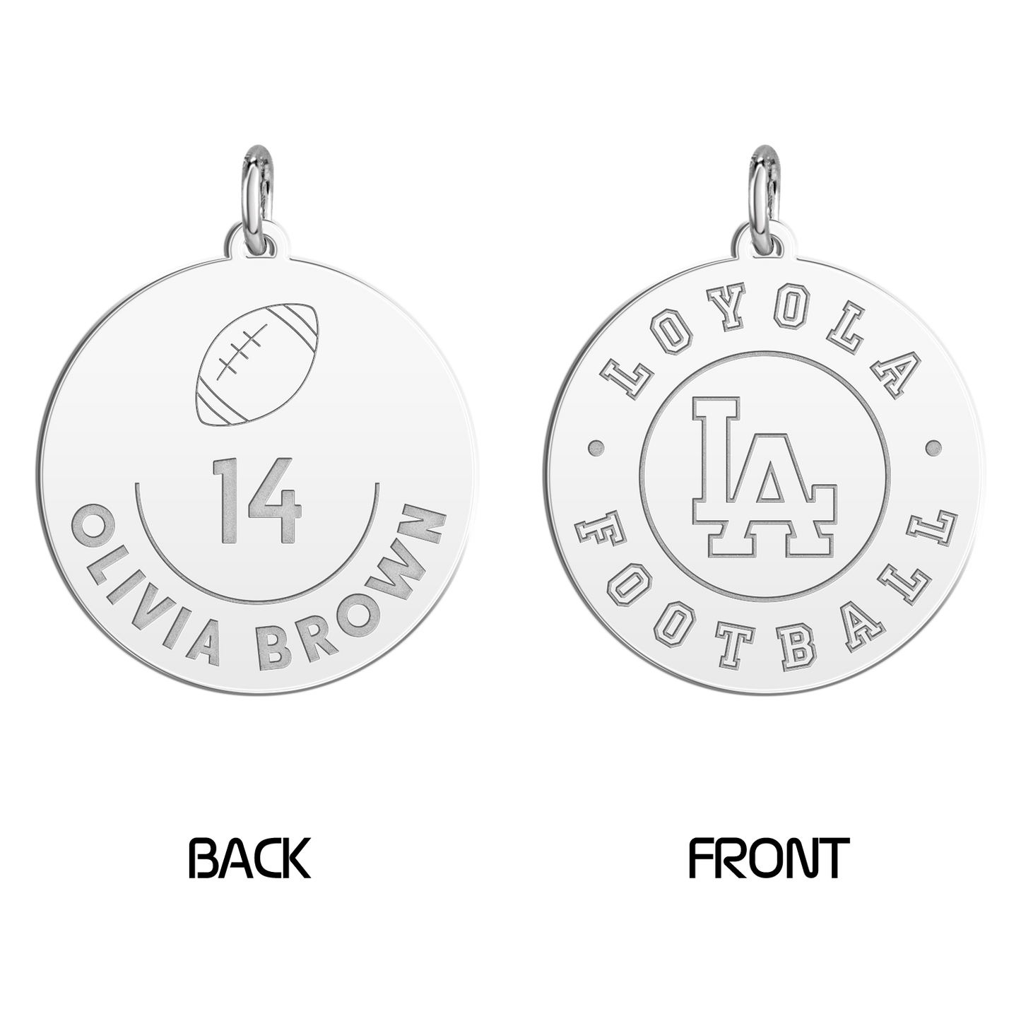 Loyola Academy Football Disc Tension Key Chain