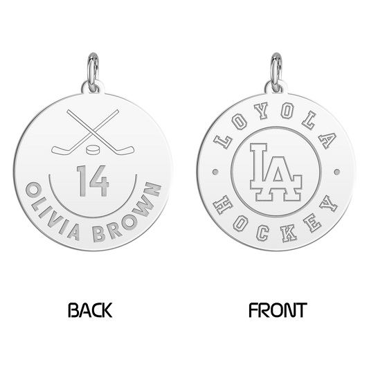 Loyola Academy Hockey Disc Tension Key Chain