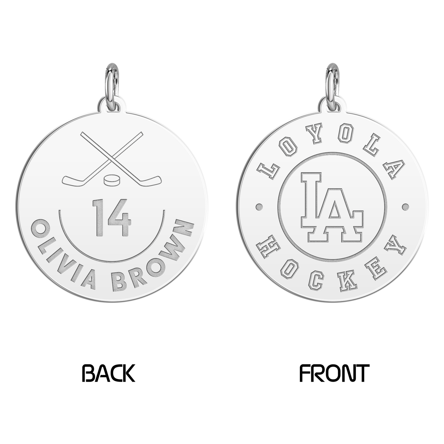 Loyola Academy Hockey Disc Key Chain