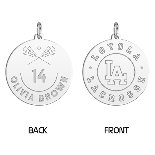 Loyola Academy Lacrosse Disc Key Chain