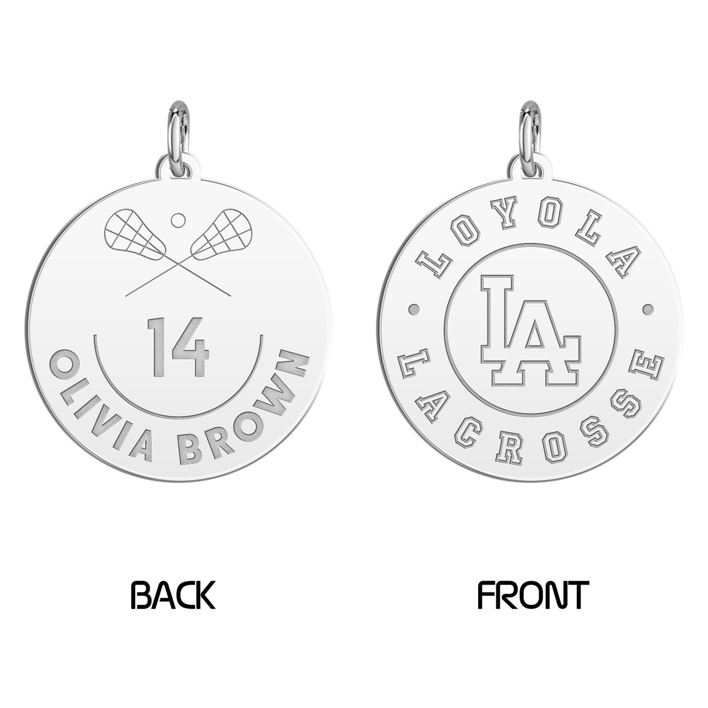 Loyola Academy Lacrosse Disc Tension Key Chain