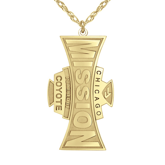 Mission Signature Logo Plaque Pendant
