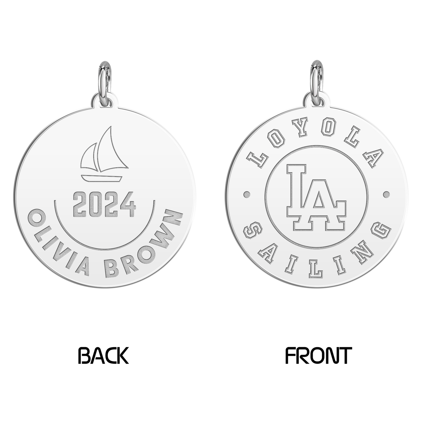 Loyola Academy Sailing Disc Tension Key Chain