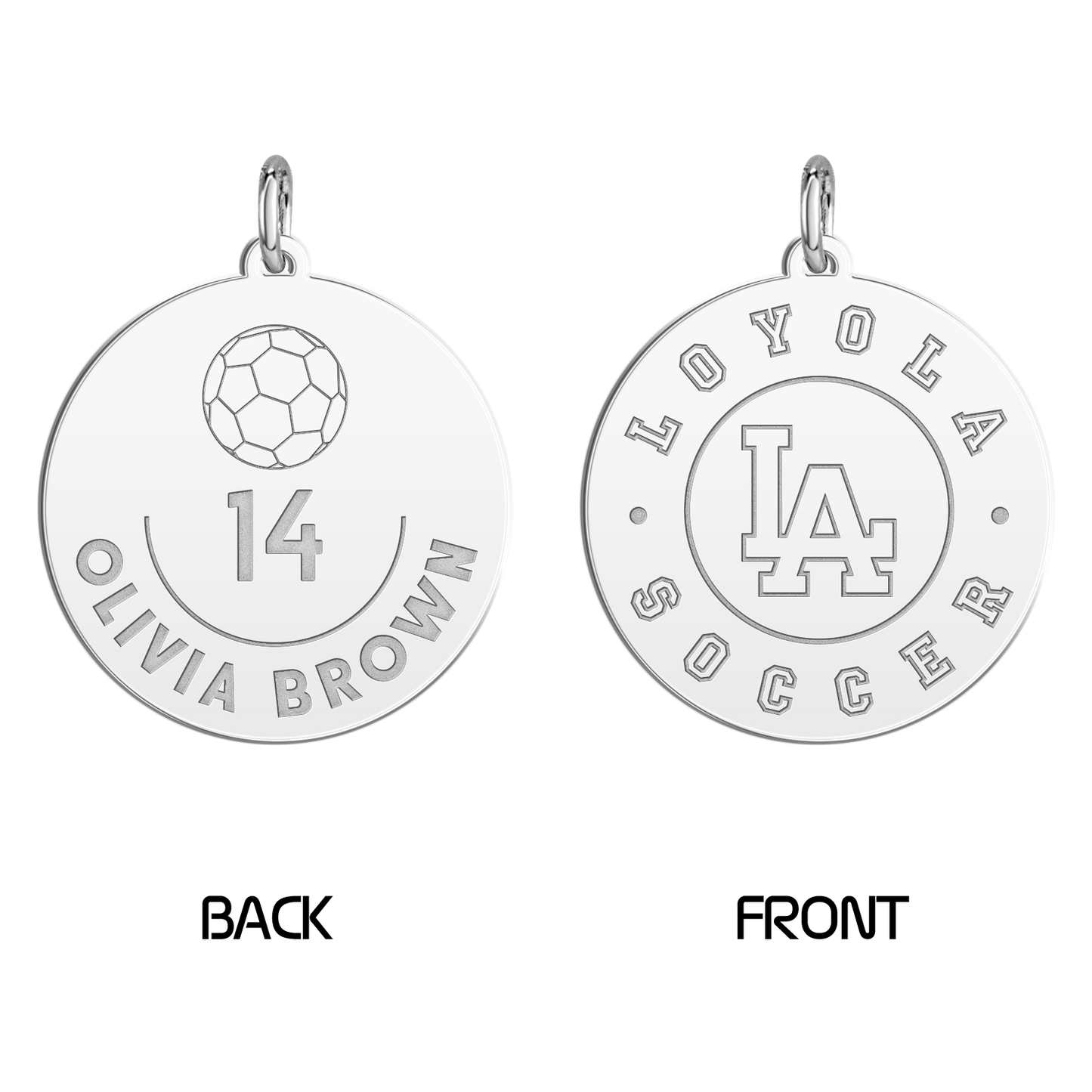 Loyola Academy Soccer Disc Tension Key Chain