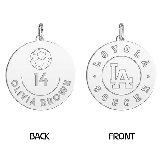 Loyola Academy Soccer Disc Tension Key Chain