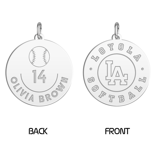 Loyola Academy Softball Disc Key Chain