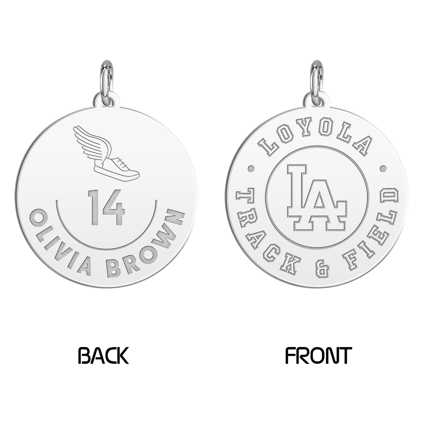 Loyola Academy Track & Field Disc Key Chain