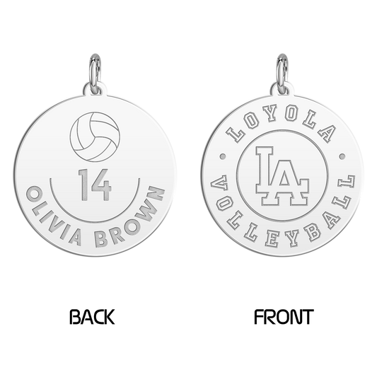 Loyola Academy Volleyball Disc Tension Key Chain