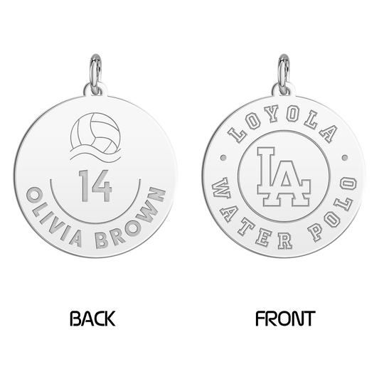 Loyola Academy Water Polo Disc Tension Key Chain