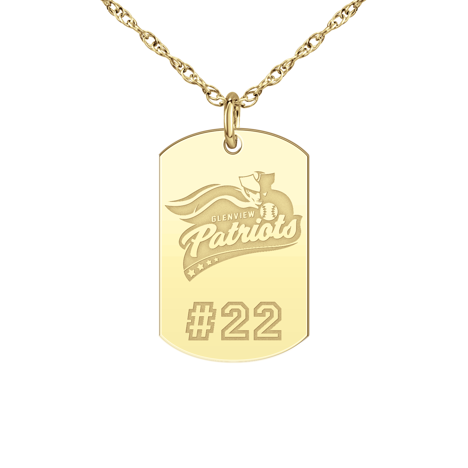 Glenview Patriots Player’s Number Tag Small