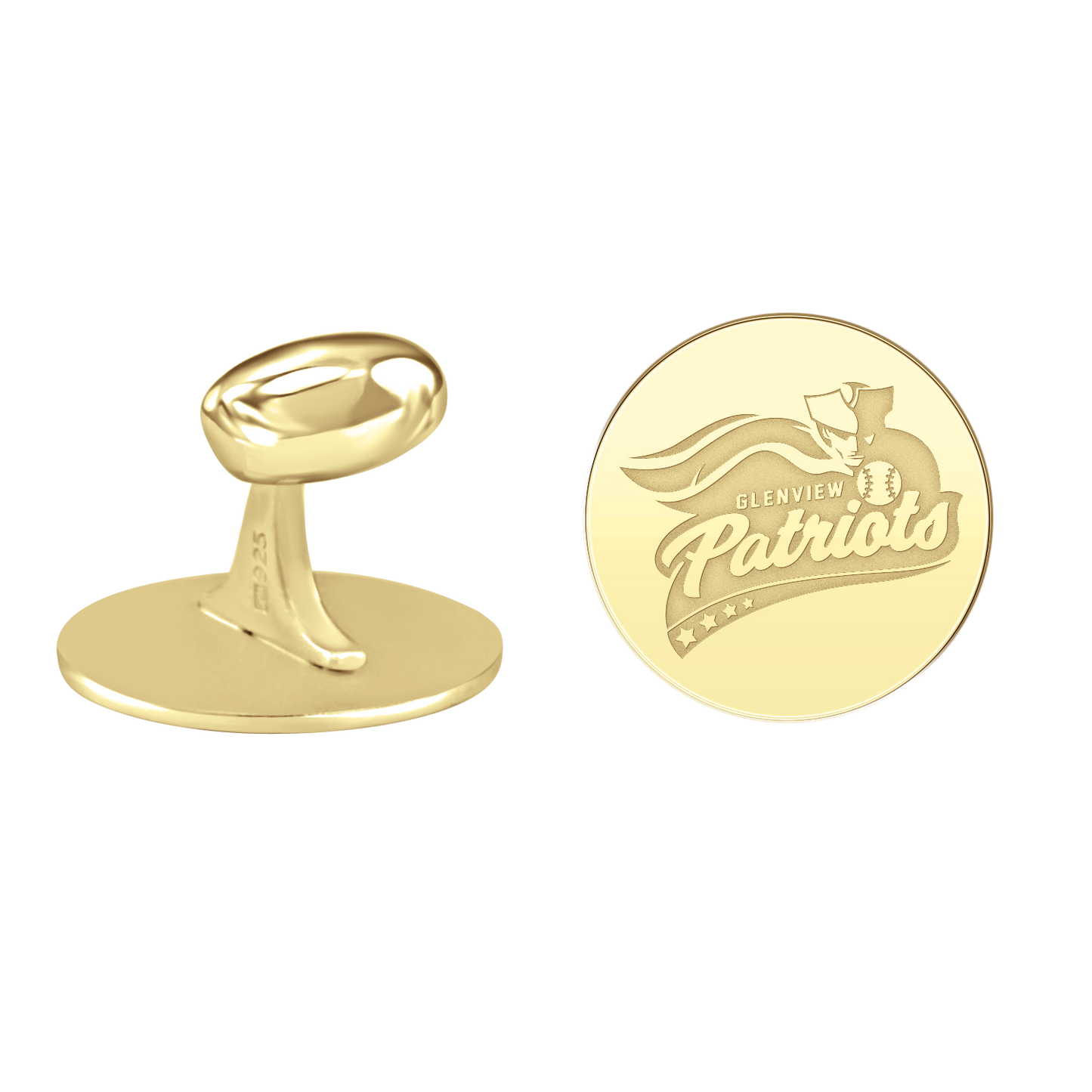 Glenview Patriots Disc Cufflinks