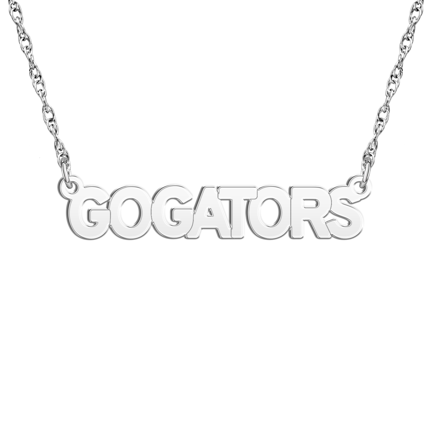 Go Gators Mini Nameplate Necklace