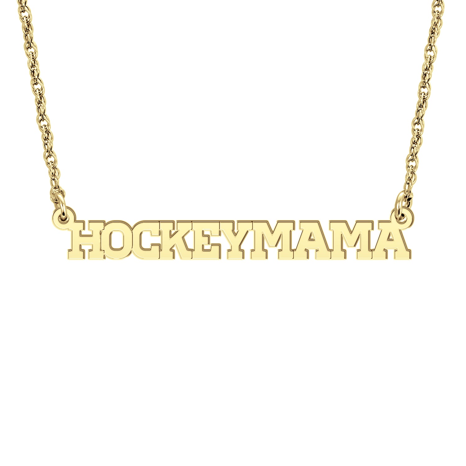 Hockey Mama Mini Nameplate Necklace