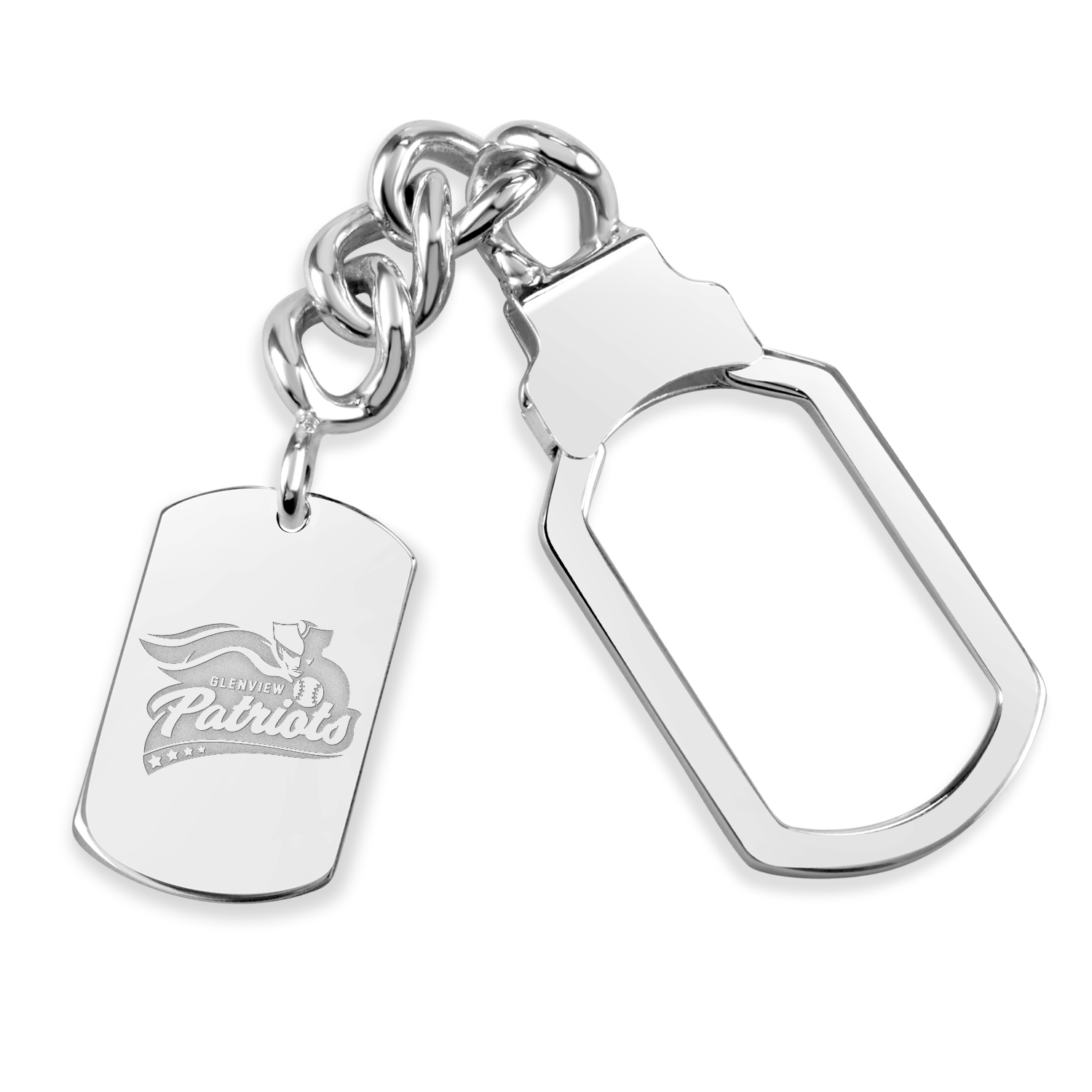 Glenview Patriots Tension Lock Key Chain Tag
