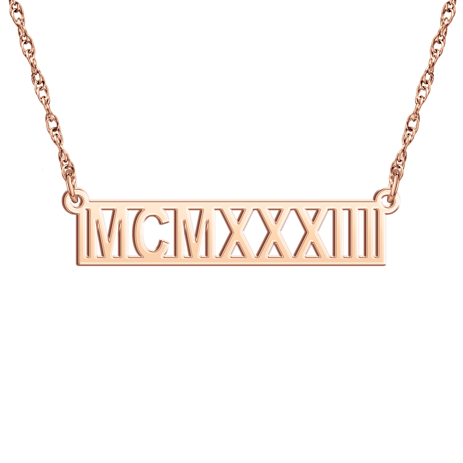 Villa Victoria Academy Founders Roman Numeral Bar Necklace