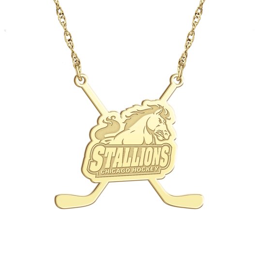 Chicago Stallions Crossing Sticks Necklace